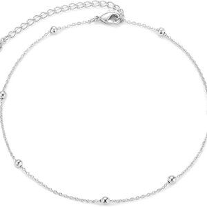 Anklet for Women Gold Chain 14K Gold Plated Dainty Boho Beach Summer Simple Foot